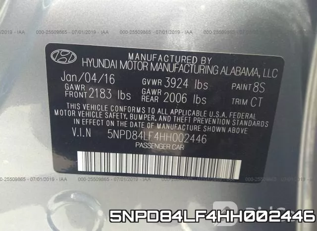 5NPD84LF4HH002446 фото 10