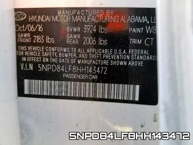 5NPD84LF8HH143472 фото 2
