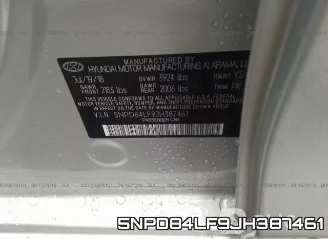 5NPD84LF9JH387461 фото 10