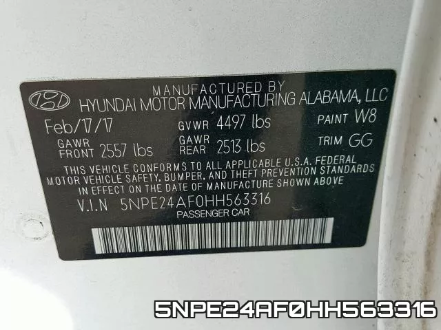 5NPE24AF0HH563316 фото 2