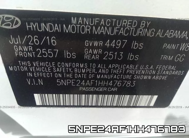 5NPE24AF1HH476783 фото 10