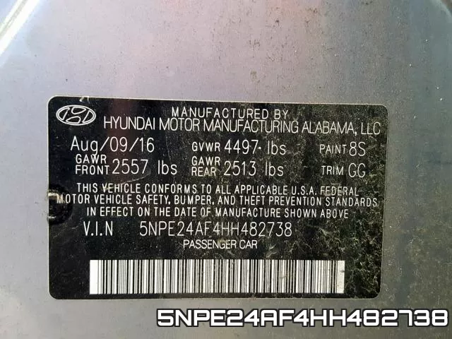 5NPE24AF4HH482738 фото 2