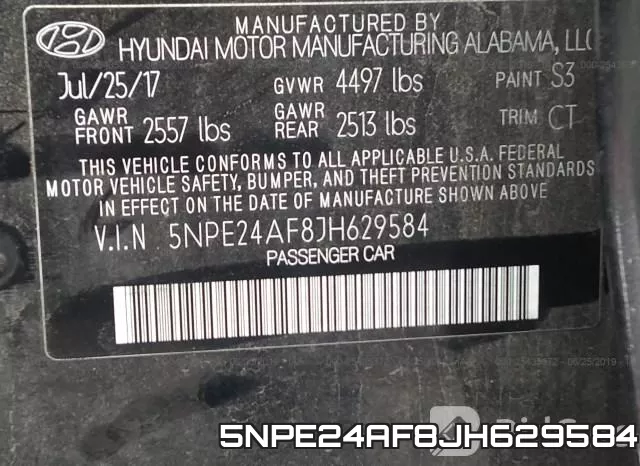 5NPE24AF8JH629584 фото 10