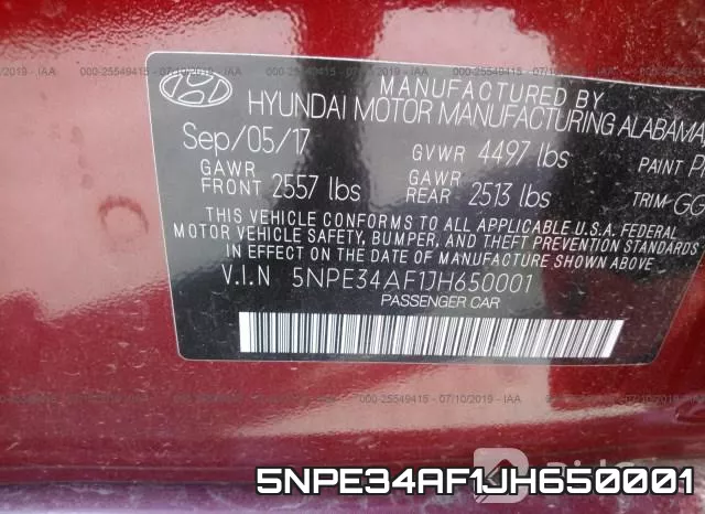 5NPE34AF1JH650001 фото 10