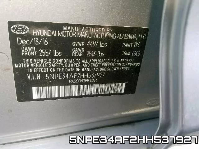 5NPE34AF2HH537927 фото 2
