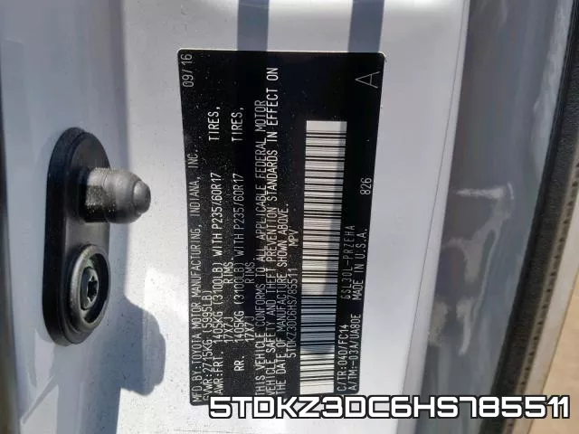 5TDKZ3DC6HS785511 фото 2