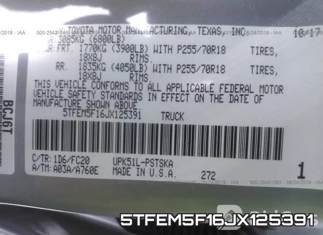 5TFEM5F16JX125391 фото 10