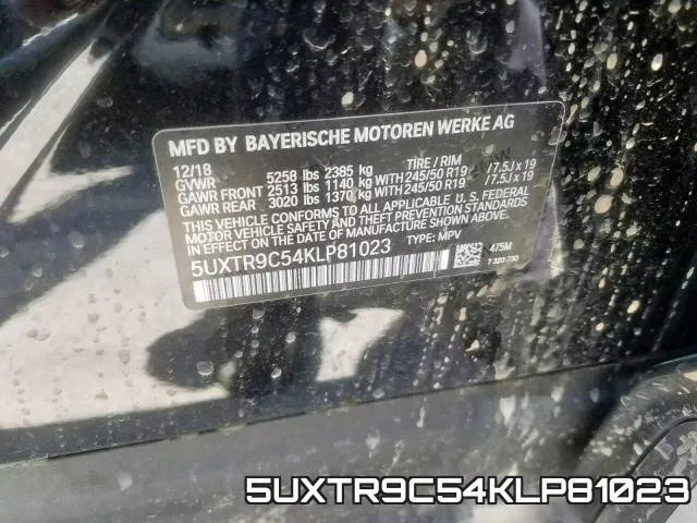 5UXTR9C54KLP81023 фото 2