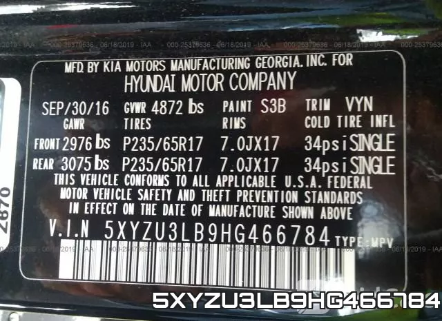 5XYZU3LB9HG466784 фото 10