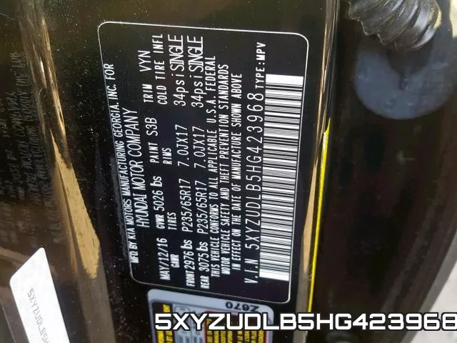5XYZUDLB5HG423968 фото 2