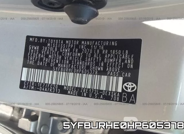 5YFBURHE0HP605378 фото 10