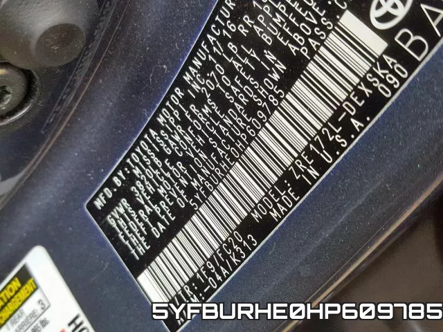 5YFBURHE0HP609785 фото 2