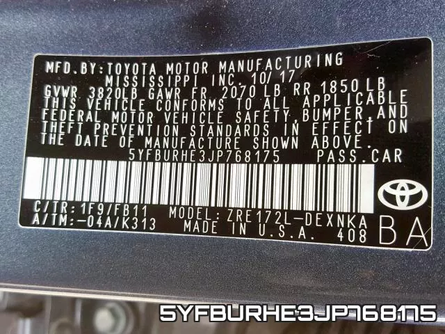 5YFBURHE3JP768175 фото 2