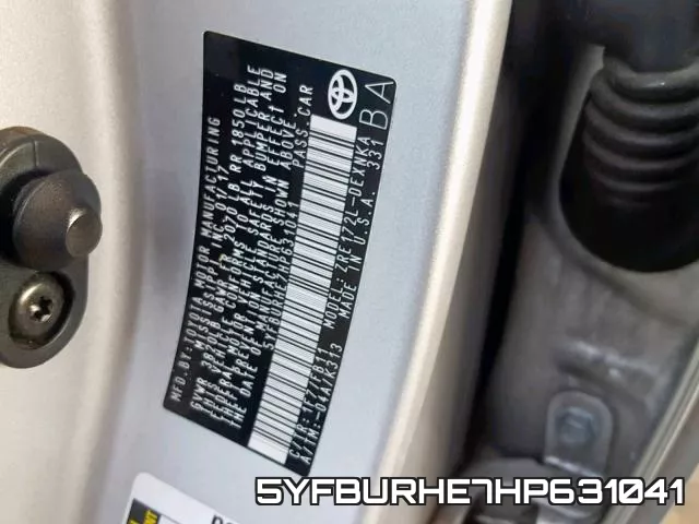 5YFBURHE7HP631041 фото 2
