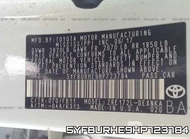 5YFBURHE9HP723784 фото 10