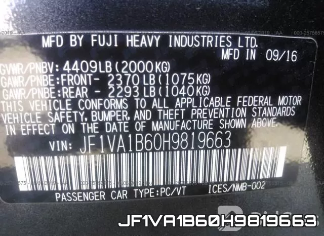 JF1VA1B60H9819663 фото 10