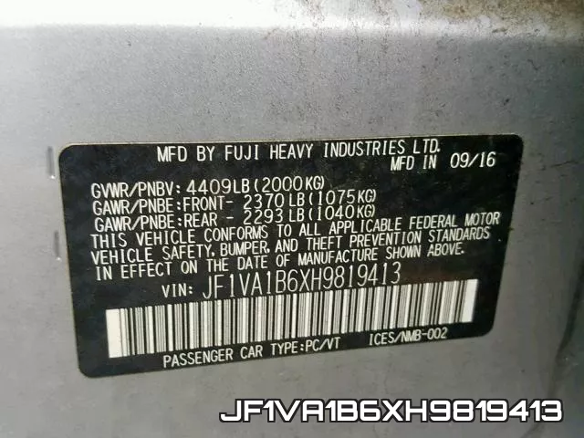JF1VA1B6XH9819413 фото 2