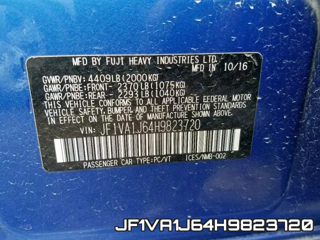 JF1VA1J64H9823720 фото 2