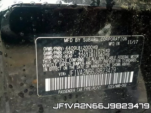 JF1VA2N66J9823479 фото 2