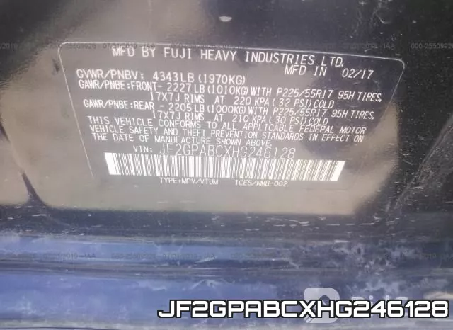 JF2GPABCXHG246128 фото 10