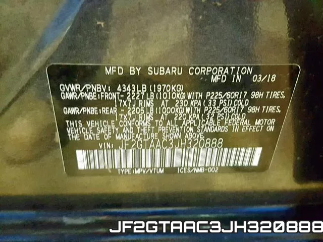 JF2GTAAC3JH320888 фото 2