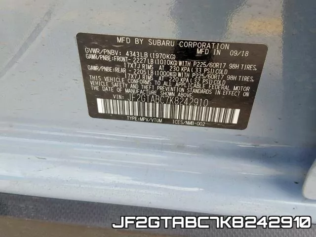 JF2GTABC7K8242910 фото 2