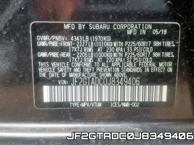 JF2GTADC0J8349406 фото 2