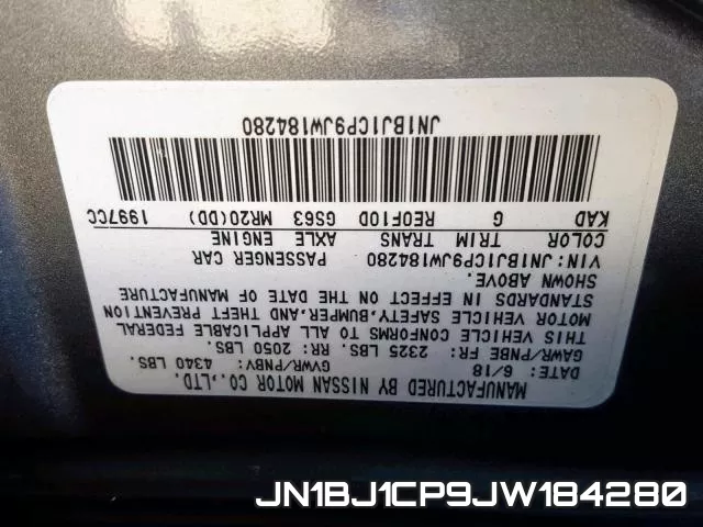 JN1BJ1CP9JW184280 фото 2