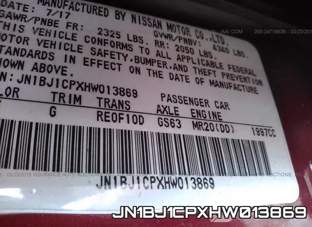 JN1BJ1CPXHW013869 фото 10