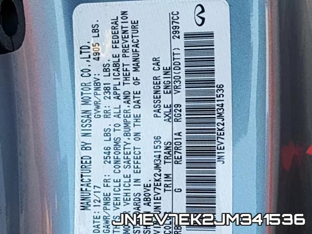 JN1EV7EK2JM341536 фото 2