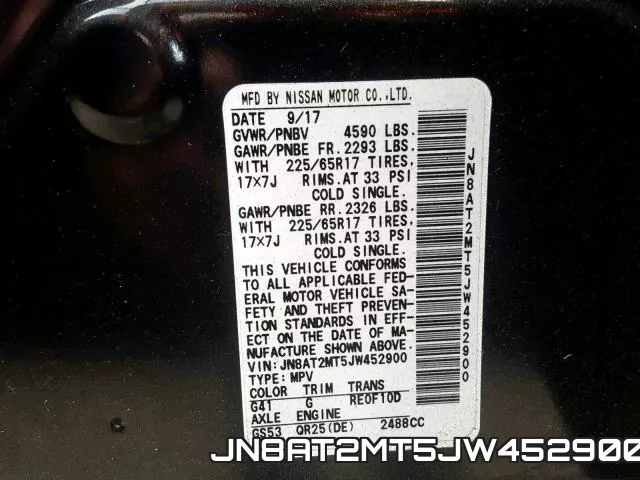 JN8AT2MT5JW452900 фото 2