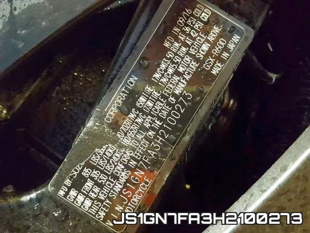 JS1GN7FA3H2100273 фото 2