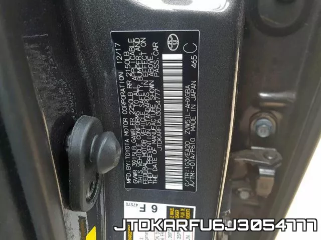 JTDKARFU6J3054777 фото 2
