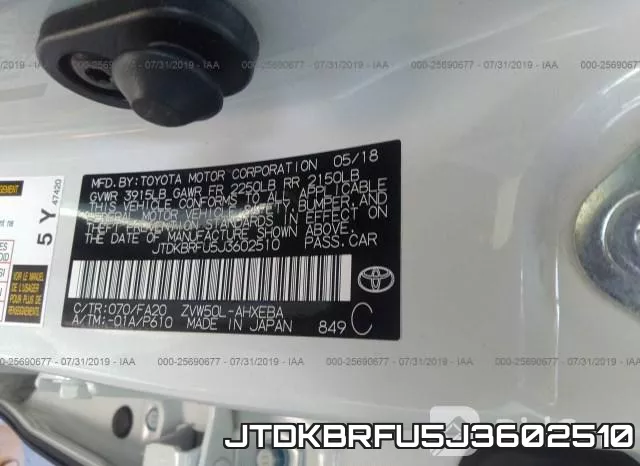 JTDKBRFU5J3602510 фото 9