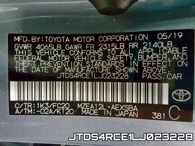 JTDS4RCE1LJ023228 фото 2