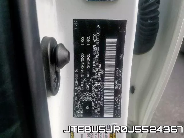 JTEBU5JR0J5524367 фото 2