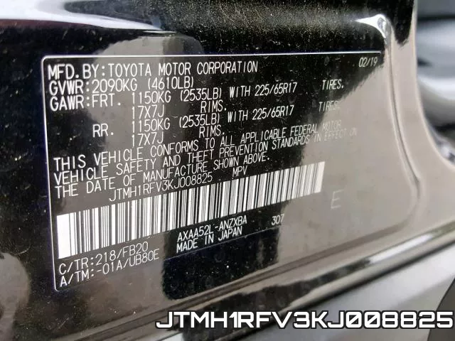 JTMH1RFV3KJ008825 фото 2