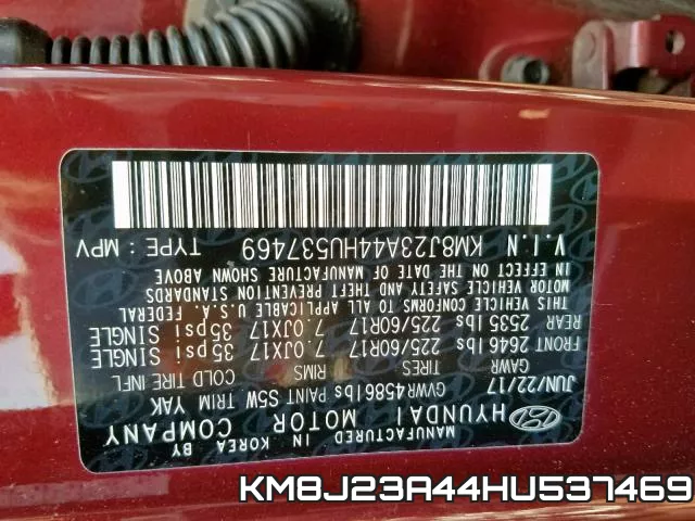 KM8J23A44HU537469 фото 2