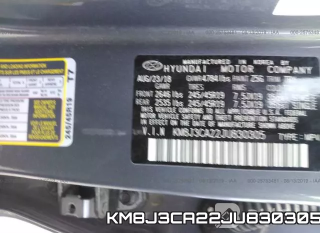 KM8J3CA22JU830305 фото 10
