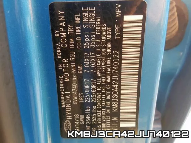 KM8J3CA42JU740122 фото 2