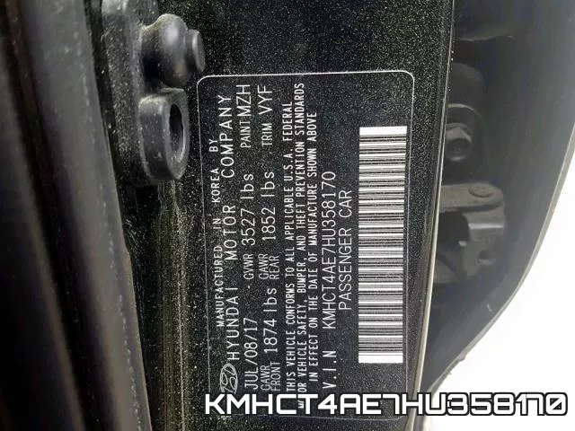 KMHCT4AE7HU358170 фото 2