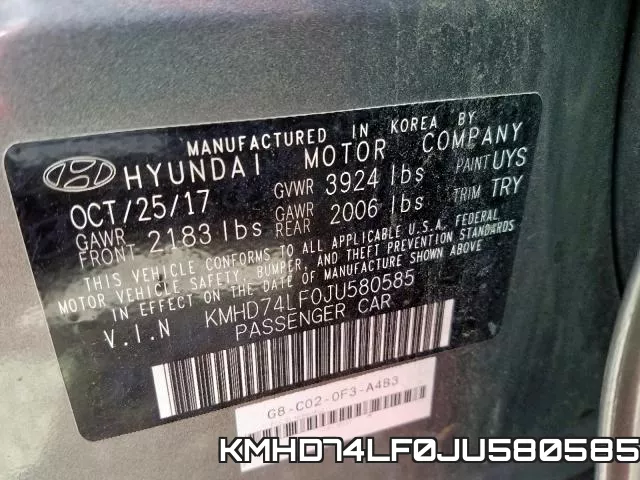 KMHD74LF0JU580585 фото 2