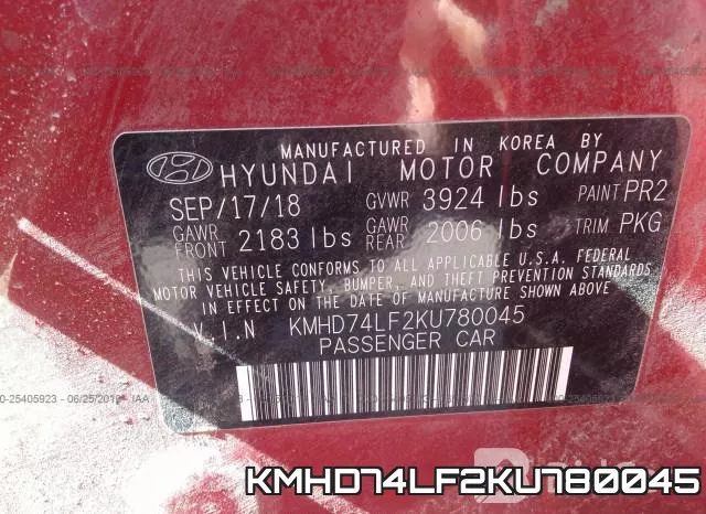 KMHD74LF2KU780045 фото 10