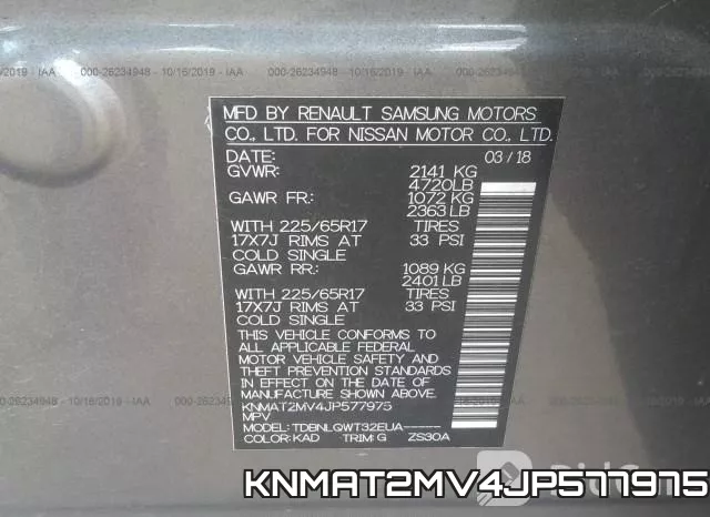 KNMAT2MV4JP577975 фото 10