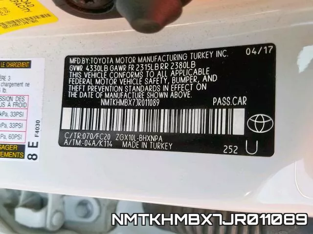 NMTKHMBX7JR011089 фото 2