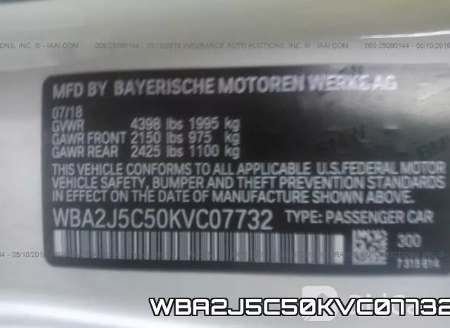 WBA2J5C50KVC07732 фото 9