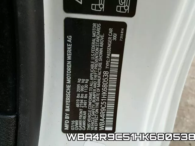 WBA4R9C51HK680538 фото 2