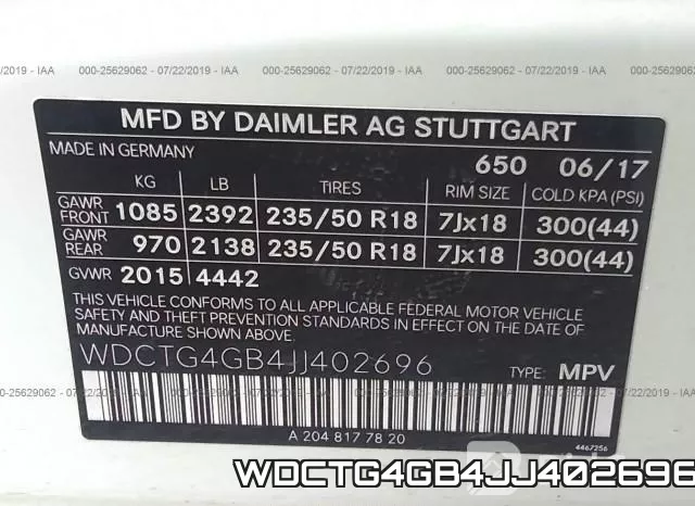 WDCTG4GB4JJ402696 фото 10