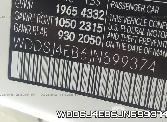 WDDSJ4EB6JN599374 фото 9