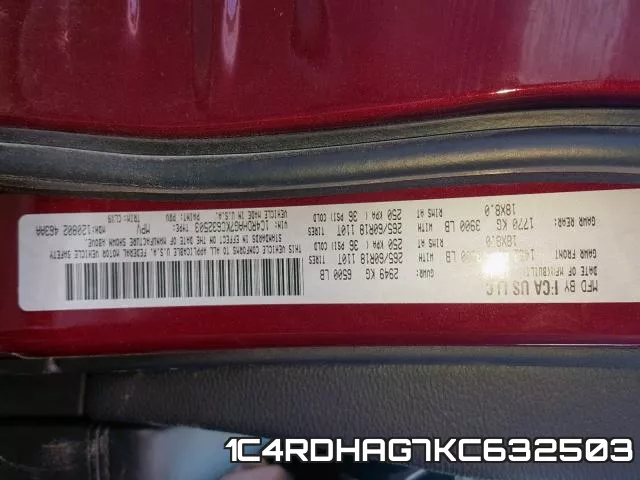 1C4RDHAG7KC632503 фото 2